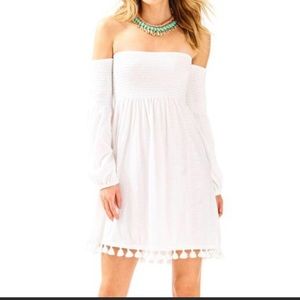 NWT Lilly Pulitzer strapless white dress. Size M.